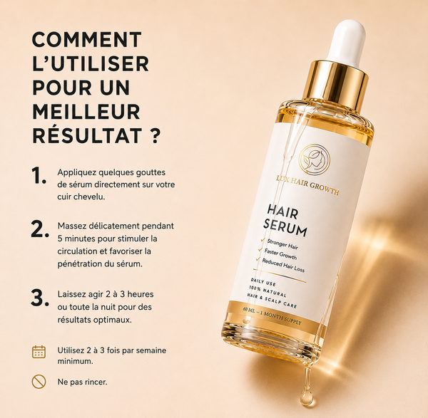 Sérum de croissance pour cheveux